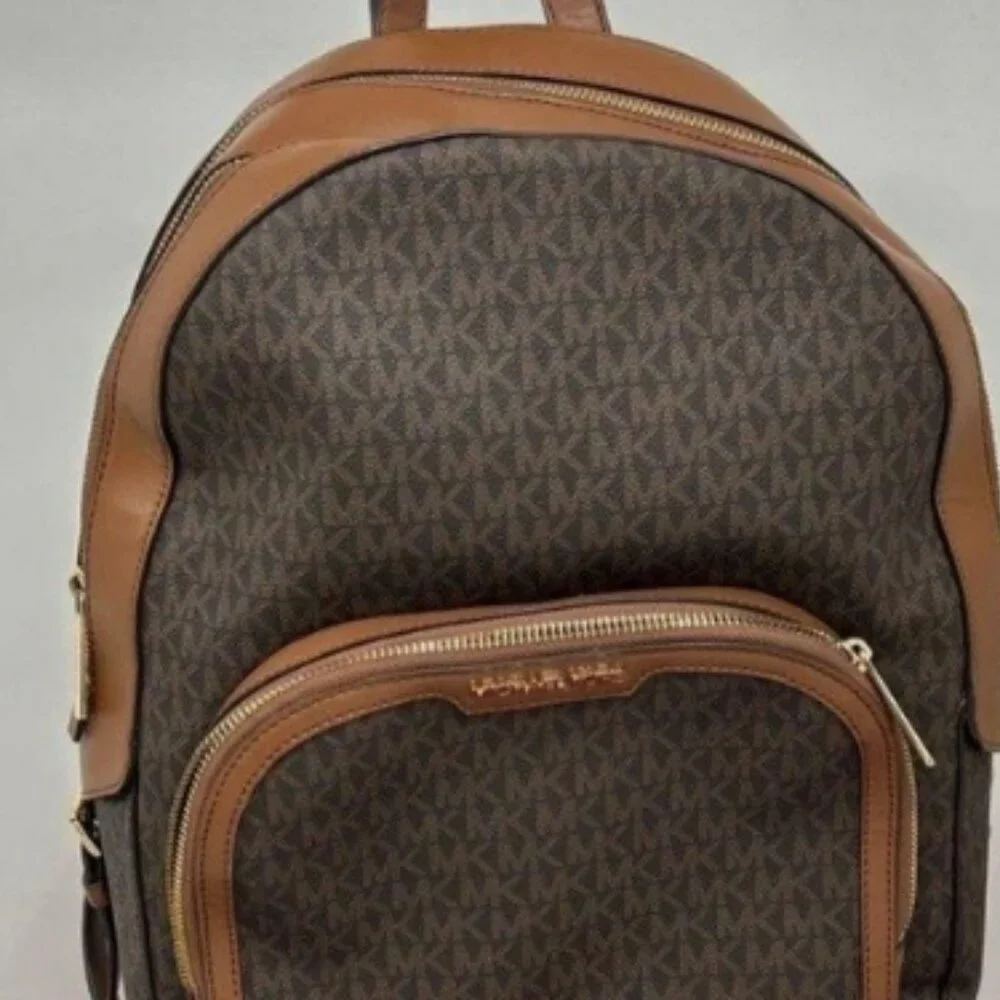 Michael Kors Jaycee Large Zip Pocket Backpack Brown Acorn - Picture 7 of 11